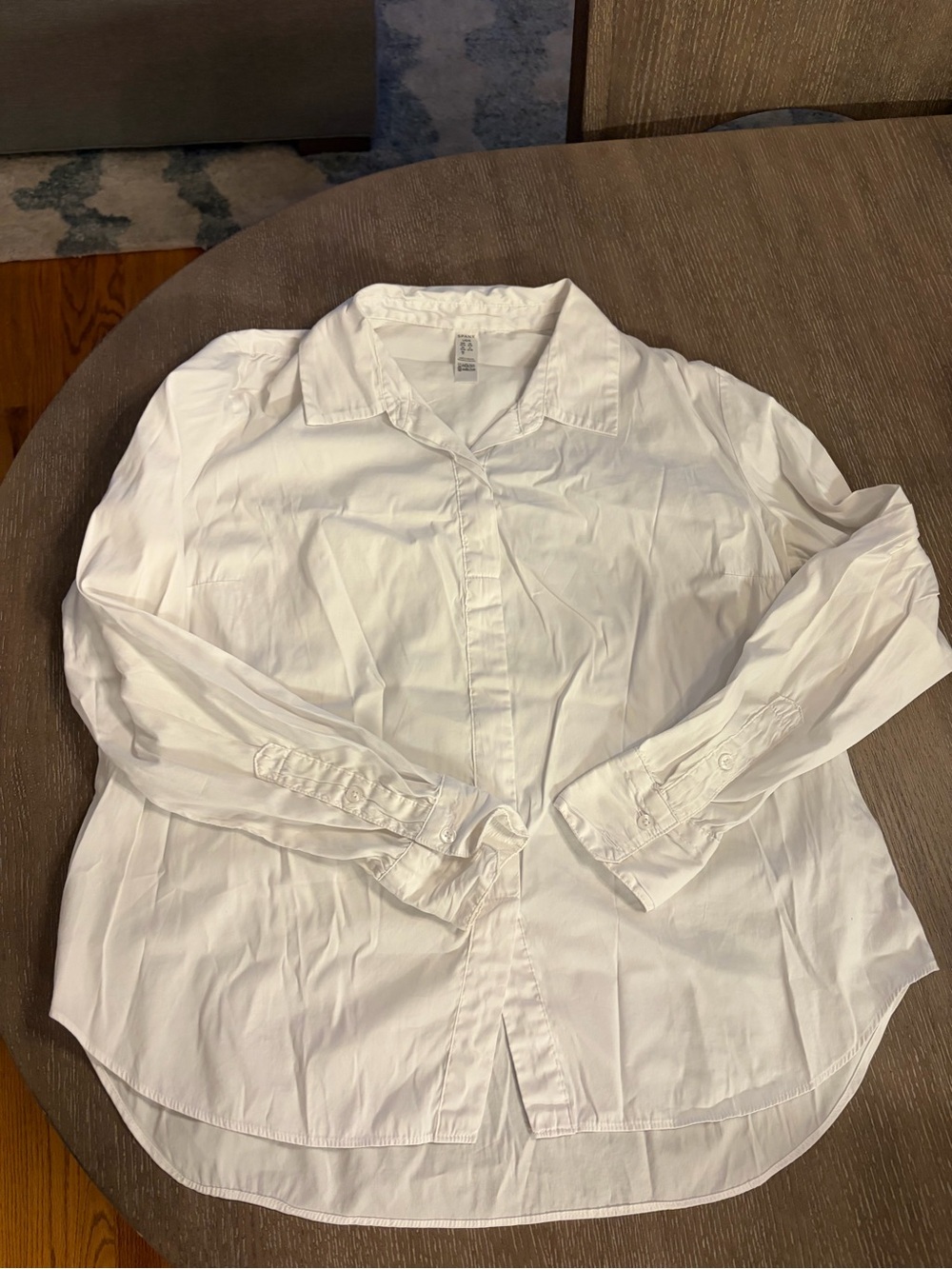 SPANX White Women’s Button-Front Blouse